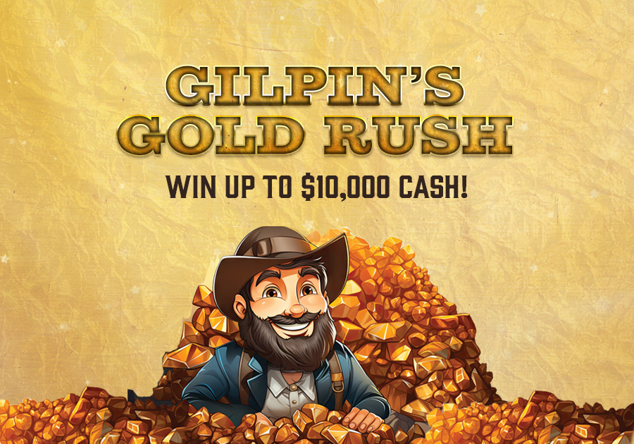 Promotional graphic for The Gilpin Gold Rush drawings.