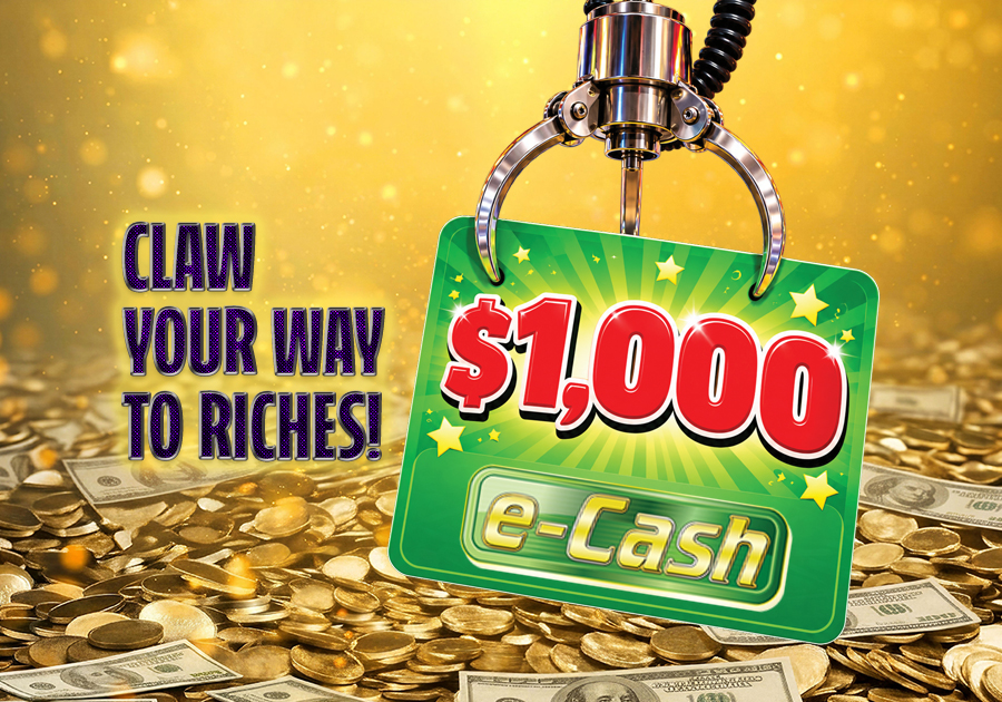Claw Your Way to $1,000 Riches promotion graphic.